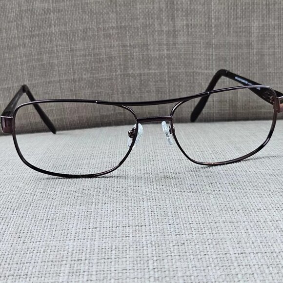 Kirkland Signature Frederick Men Glasses Dk. Brown Tone Metal Eyeglasses Italy - Picture 4 of 12